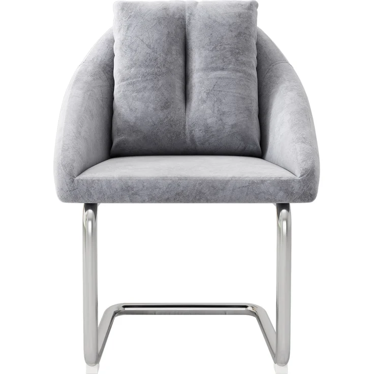 Esszimmerstuhl 4er-Set, Samtbezug, ergonomisch, Grau,82*59*65 cm – Bild 5