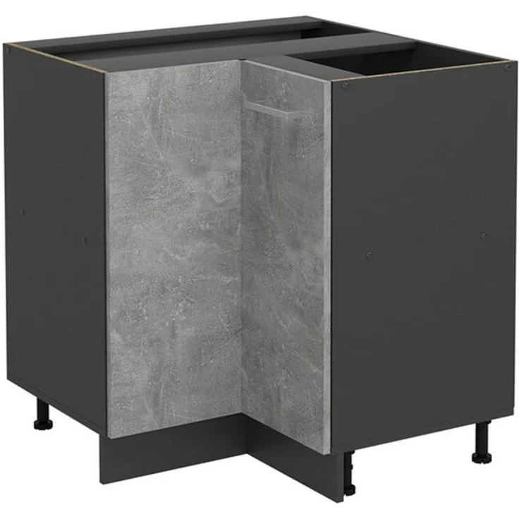 Eckunterschrank R-Line Beton 75.6 cm ohne Arbeitsplatte Vicco – Bild 4