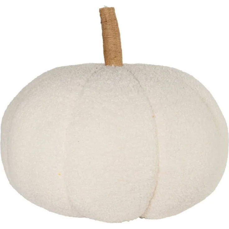 Horror-Shop Dekokissen Weißer Grinsender Kürbis als Dekokissen Ø 34cm – Bild 4