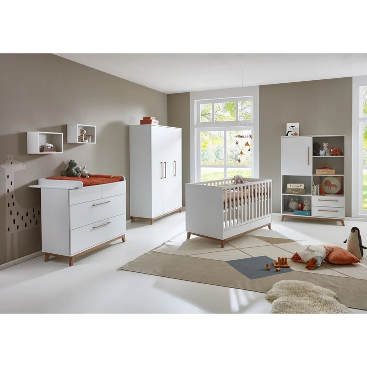 Wickelkommode mit abnehmbarem Wickelaufsatz »Lina«, (B/H/T): 115/104/77 cm, Weiß / Walnuss, Arthur Berndt – Bild 13