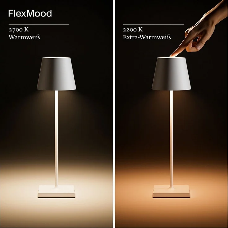 SIGOR LED Tischleuchte Akku-Tischleuchte, Dimmbar, LED fest integriert, Warmweiß – Bild 2