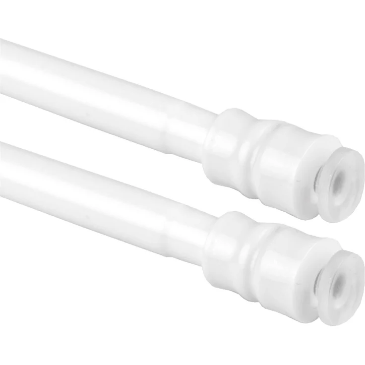 Bestlivings 2er Pack Gardinenstange zum Klemmen ohne Bohren, Klemmstange 100-140 cm, Weiß, Ø 10 mm, für Scheiben- & Bistrogardinen, Teleskopstange mit Schraubtechnik – Bild 1