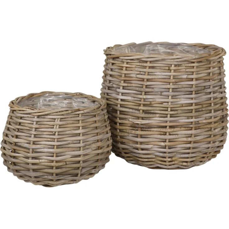 House Nordic Körbe, Kubu Rattan, natur, Set af 2 – Bild 1