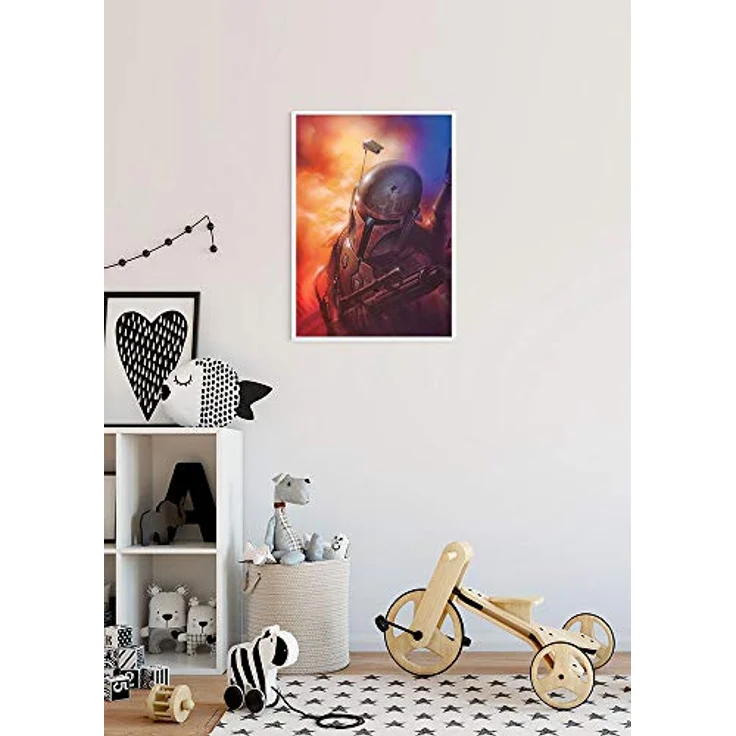 Komar Wandbild Star Wars Classic Mandalorian, Kunstdruck 50 x 70 cm, hochwertiger Druck auf Fotopapier, ohne Rahmen, für Kinderzimmer und Jugendzimmer – Bild 2