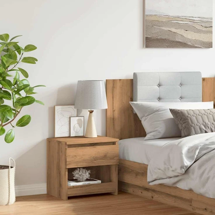 vidaXL Nachttisch Artisan-Eiche 40x30x39 cm Holzwerkstoff 856408 – Bild 2