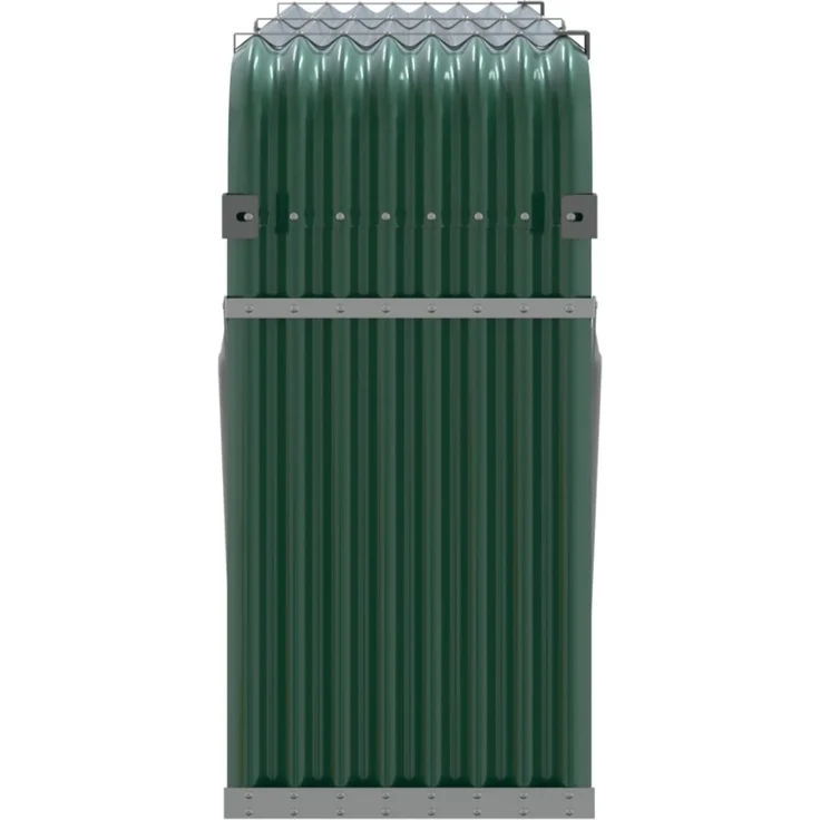 vidaXL Kaminholzunterstand Grün 180x45x100 cm Verzinkter Stahl 364544 – Bild 8