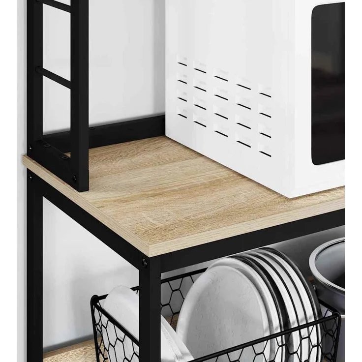 vidaXL Küchenregal Sonoma-Eiche 80 x 40 x 168 cm Holzwerkstoff 883887 – Bild 4