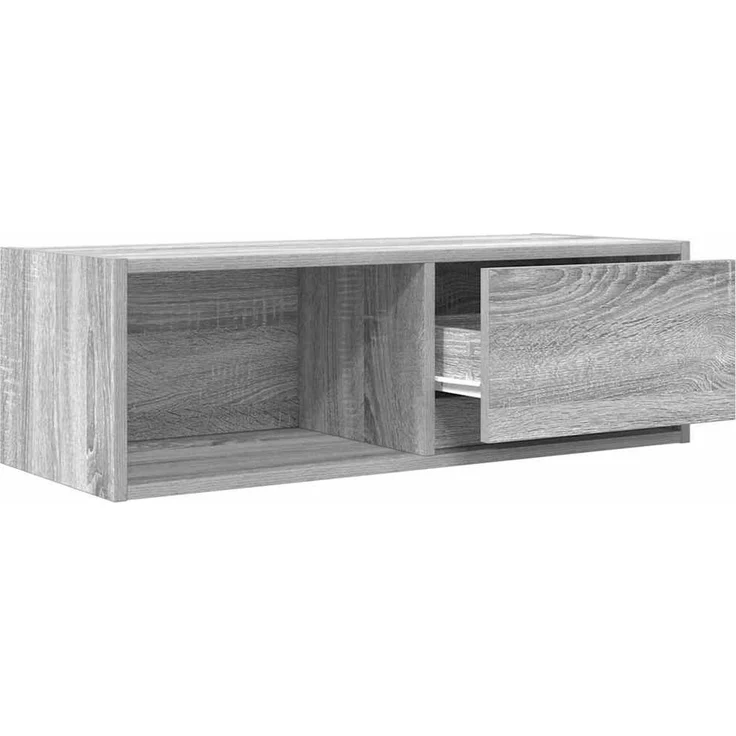2 pcs TV-Schrank, Lowboard Grau Sonoma 80x31x25,5 cm Holzwerkstoff – Bild 5