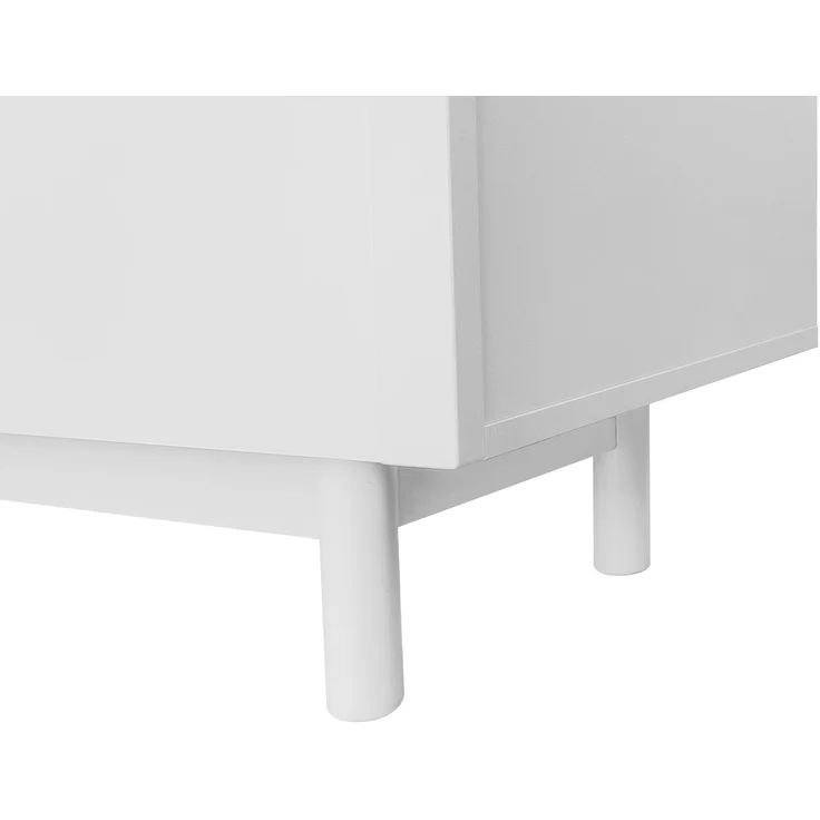 TV-Lowboard aus Spanplatte mit Push-to-Open & verstellbaren Einlegeböden, 175x38x56 cm, Weiß – Bild 7