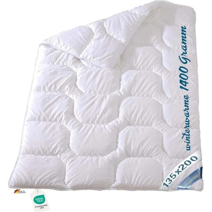 Extra warme Winter Bettdecke Duo Steppbett Baumwollbezug 135x200 95° – Bild 1
