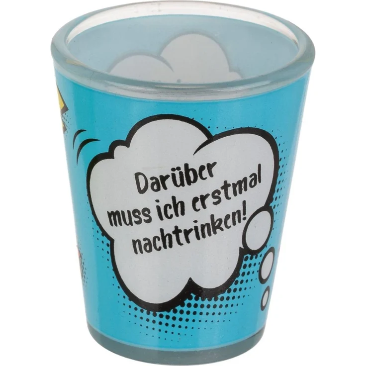 Schnapsglas aus Glas mit Trinkspruch für 60 ml lustiges Shotglas ca. 5 x 6 cm Nachtrinken