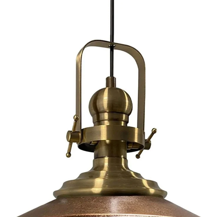 Bamyum Pendelleuchte Bamyum Pendelleuchte I Aslet l Ø41 cm E27 Metall Vintage Lampe, ohne Leuchtmittel – Bild 3