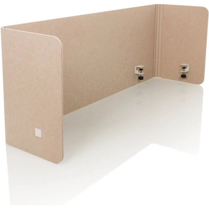 hjh OFFICE Akustik Tischtrennwand FLEXMIUT U Sichtschutz als Eck- oder Front-Trennwand nutzbar, Grau – Bild 3