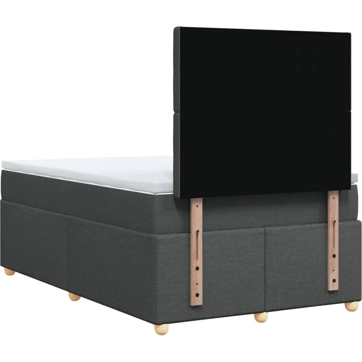 vidaXL Boxspringbett mit Matratze Dunkelgrau 120x200 cm Stoff 3293562 – Bild 8