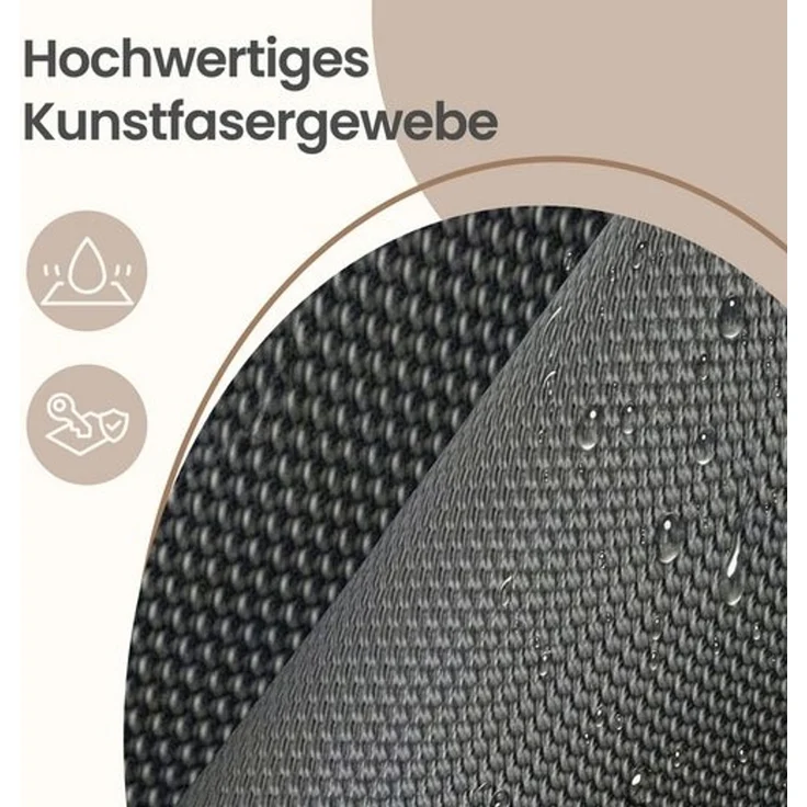 SONGMICS Relaxliege mit verstellbarer Kopfstütze, Schaukelstuhl, Stahlrahmen, Seitentasche, für Garten, atmungsaktiv, dunkelgrau – Bild 3