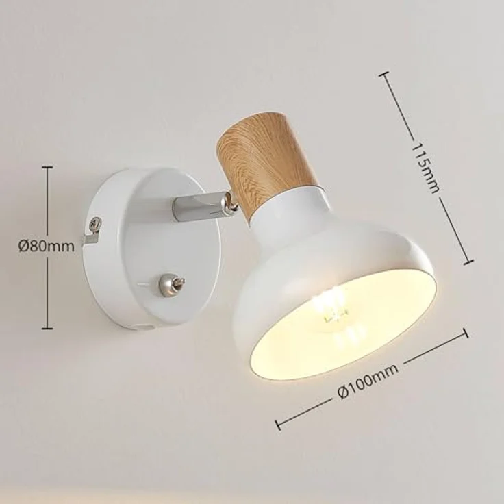 Lindby Strahler Fridolin, 1-flammige Deckenlampe in Weiß aus Metall mit E14-Fassung, Spot für Wohnzimmer und mehr – Bild 4