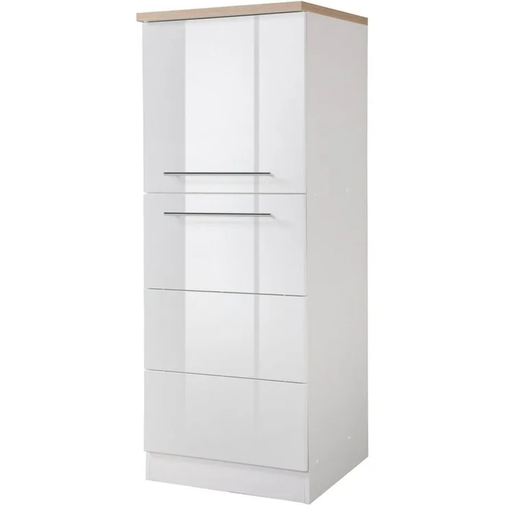 KOCHSTATION Seitenschrank KS-Wien Breite 60 cm, Höhe 165 cm, Türanschlag wechselbar