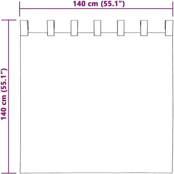 vidaXL Samtvorhänge 2 stk. Champagner 140 x 140 cm Samt 4107743 – Bild 3