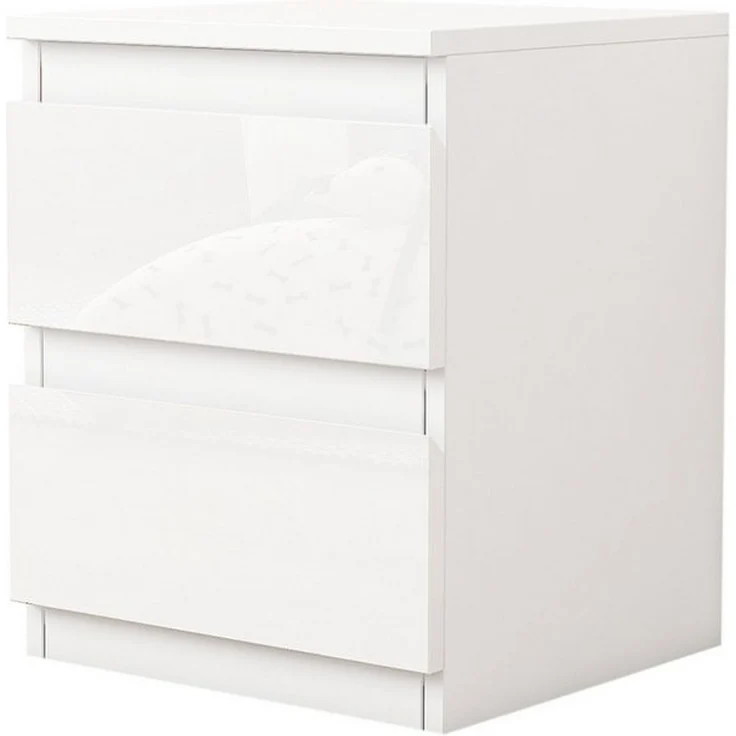 HTI-Living Nachtkommode Nachtschrank Kenji Hochglanz (Stück, 1 Nachtschrank), Nachtkommode 2 Schubladen – Bild 5