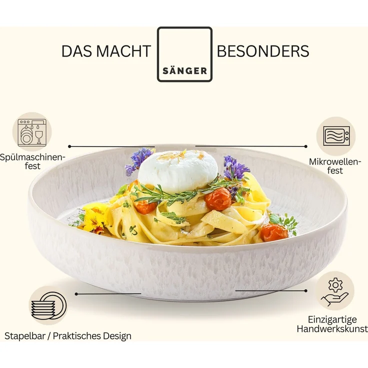 SÄNGER Große Pastaschalen Set Korfu 4 teilig – Bild 4