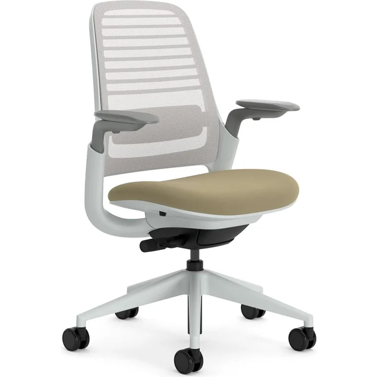 Steelcase Series 1 Ergonomischer Bürostuhl mit LiveBack Lumbalstütze und 4D-Armlehnen Sand