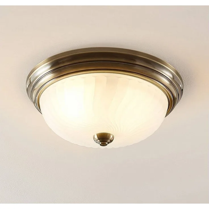 Lindby Deckenleuchten Pakka, Bronze IP20, 2x60 W