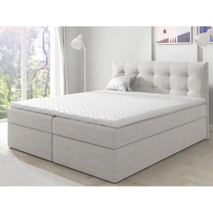 Beautysofa Boxspringbett TOPIQ mit Bettkasten (Bett für Schlafzimmer), mit 2x Bettkästen, Federkernmatratze