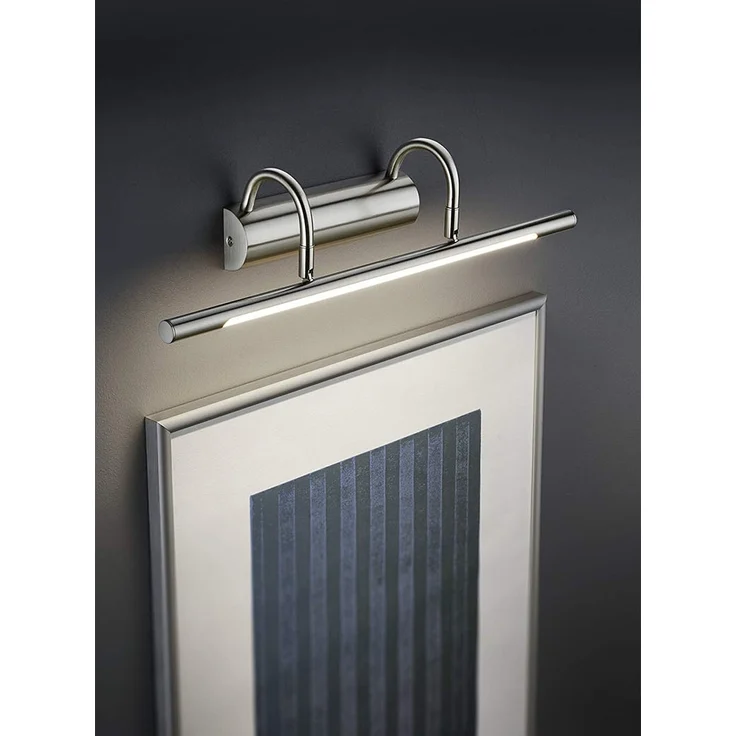 Moderne 8 Watt LED Wandleuchte in Nickel matt – Bild 3