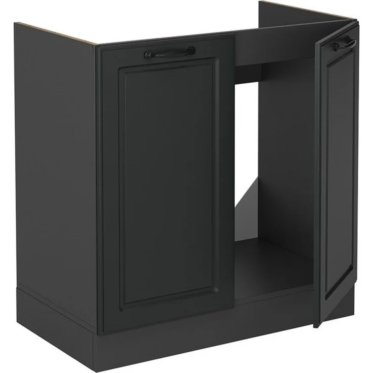 Spülenunterschrank R-Line Anthrazit Landhaus 80 cm ohne Arbeitsplatte Vicco – Bild 3