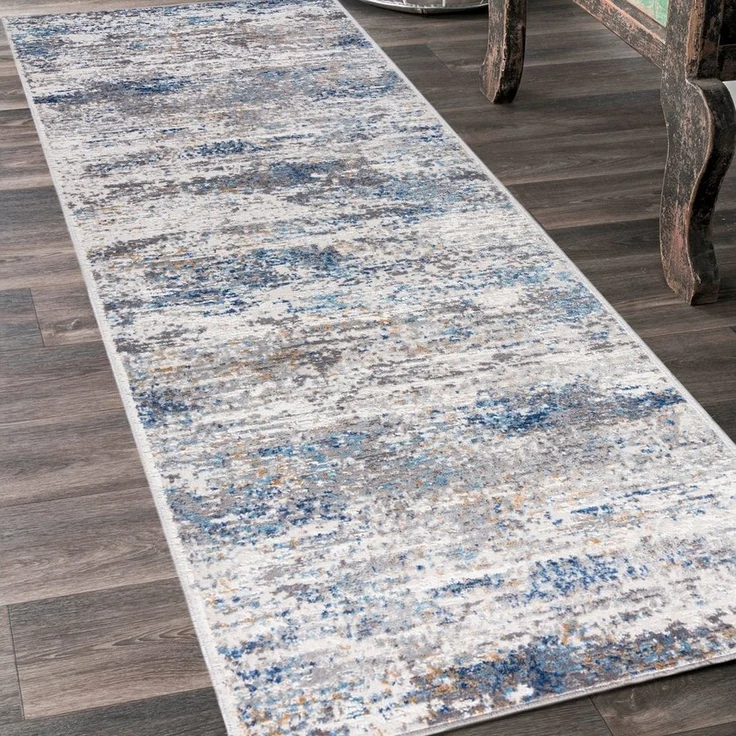 Mazovia Läufer Läufer FlurLäufer Modern für Vorzimmer Schlafzimmer - Abstrakt Muster, 60 x 100 cm, Kurzflor, Meterware – Bild 1
