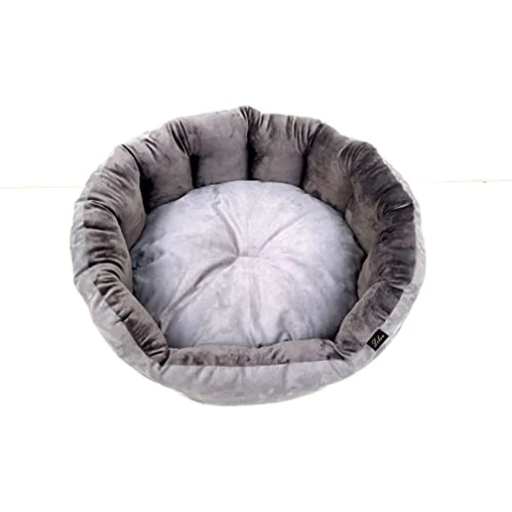 Lebon Hundebett Valentin 75 x 65 x 25 cm rund grau – Bild 3