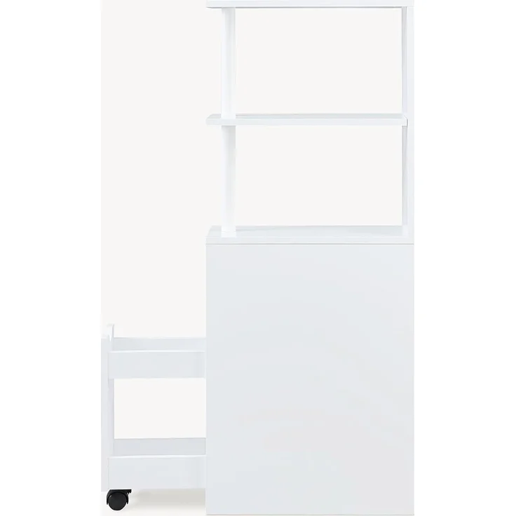 Nischenregal mit Rollauszug Fadeskimma 113x19x45 cm Weiß [en. casa] – Bild 8