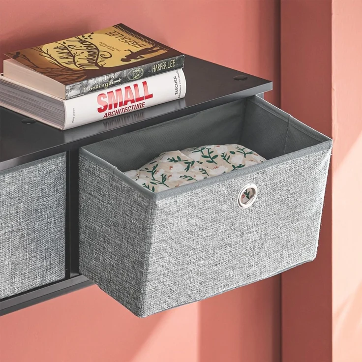 SoBuy FRG282-SCH Wandgarderobe, MDF, Lackiert, Schwarz, 100 x 30 x 20 cm – Bild 7