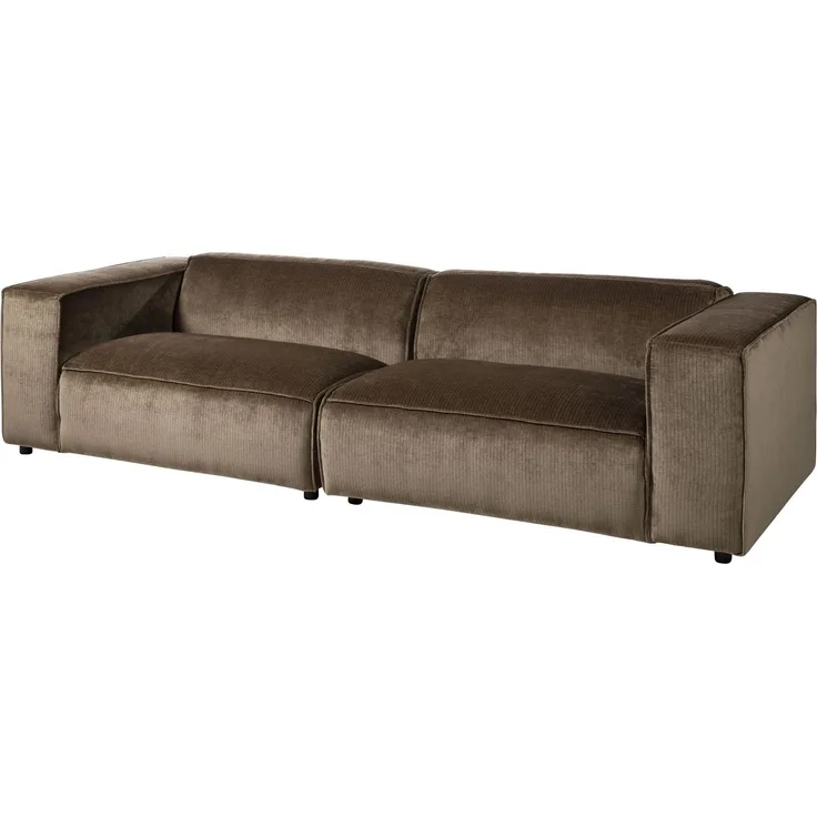 Sofa 3-Sitzer 286x103x69 Cord taupe VALENCIA