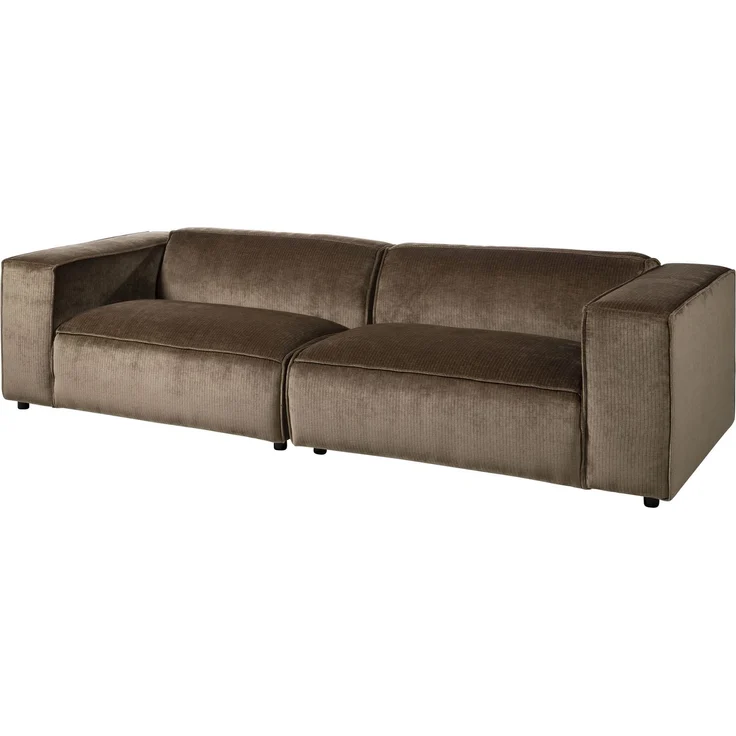 Sofa 3-Sitzer 286x103x69 Cord taupe VALENCIA – Bild 1