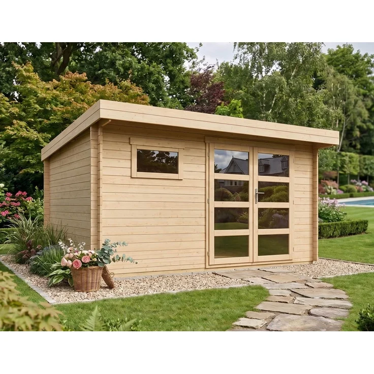 McGarden 'Nizza' Gartenhaus, Polarfichte naturbelassen, B390 x T300 cm