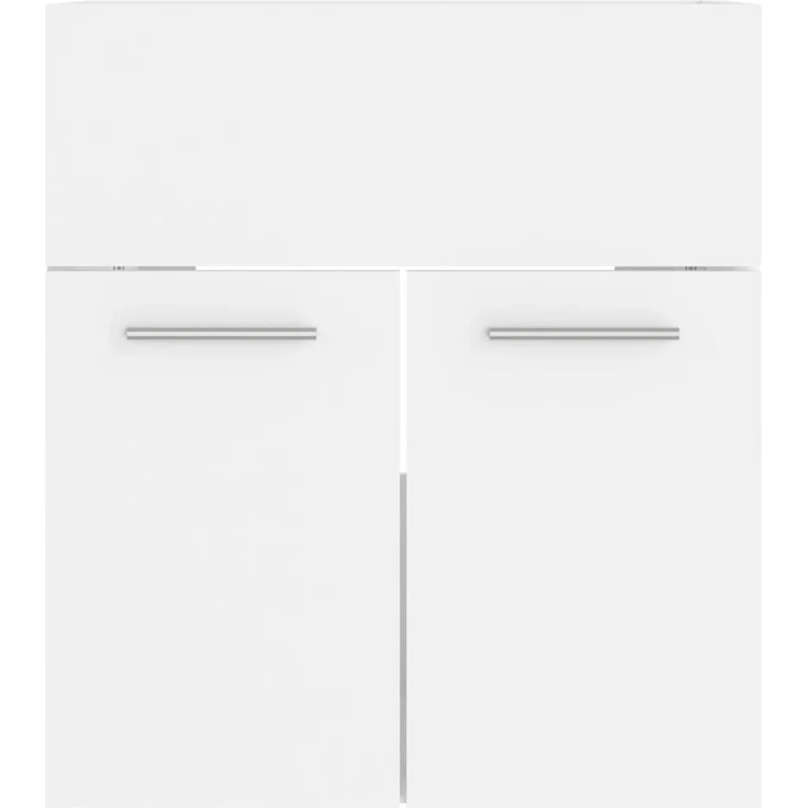 Waschbeckenunterschrank, Badschrank, Unterschrank Weiß 41x38,5x46 cm Holzwerkstoff j374p – Bild 3
