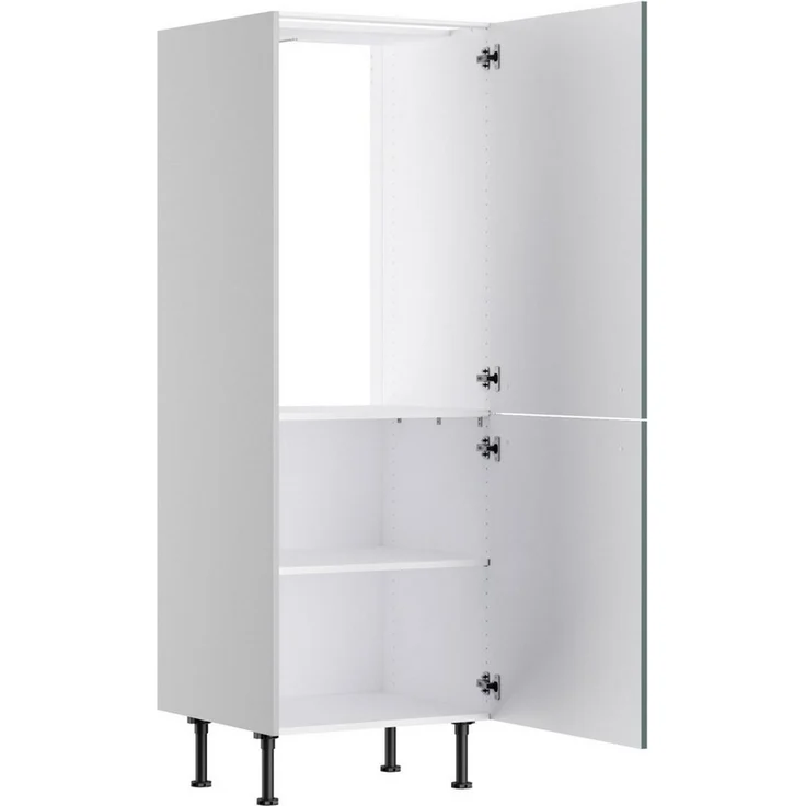KOCHSTATION Kühlumbauschrank KS-Bern2 Breite 60 cm, Höhe 176,6 cm, 2 Türen (Höhe 89,2/70 cm), 1 Einlegeboden – Bild 3