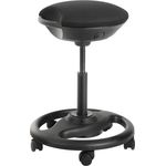 Songmics Bürohocker ergonomisch auf Rollen, höhenverstellbar, schwarz, 50x55-73 cm