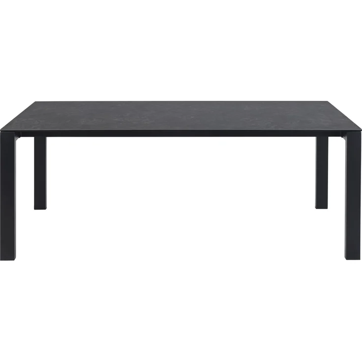 Esstisch Brentford, Pulverbeschichter Stahl rau, matt schwarz, 200 x 90 x 75 cm – Bild 1