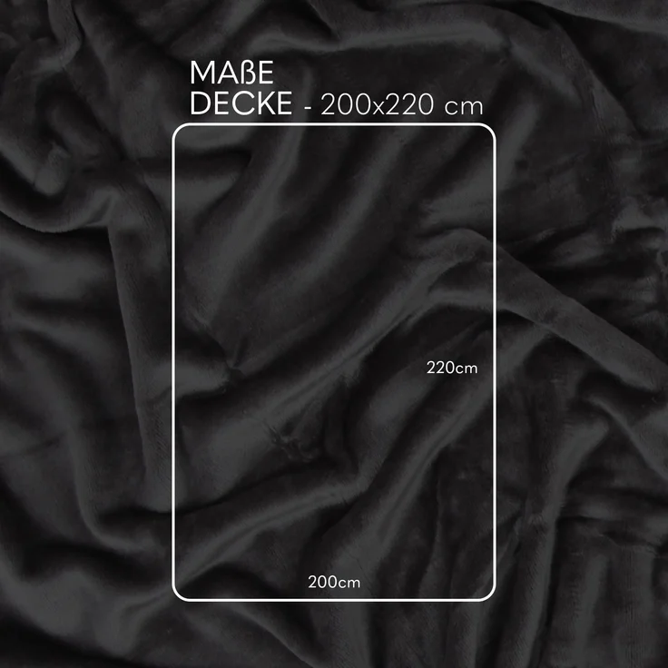 Kuscheldecke Cashmere Touch 200x220cm ( Anthrazit ) Flauschige Wohndecke für Sofa, Couch und Bett, Tagesdecke OEKO-TEX - Sofaüberwurf – Bild 3