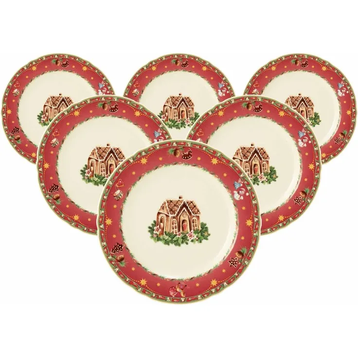 Seltmann Weiden Marieluise Weihnachtsnostalgie Brotteller ø 17 cm 6er Set