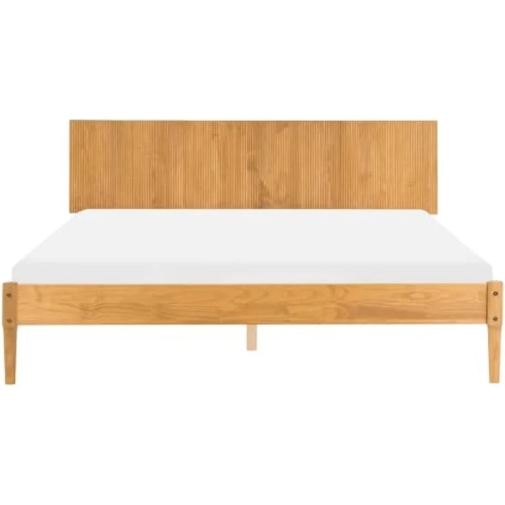Schlafzimmer Set Kiefernholz AMBAZAC 180 x 200 cm Hellbraun – Bild 5