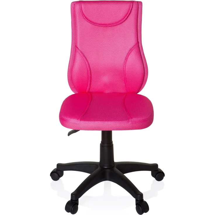 hjh OFFICE Kinderdrehstuhl KIDDY BASE Stoff Pink