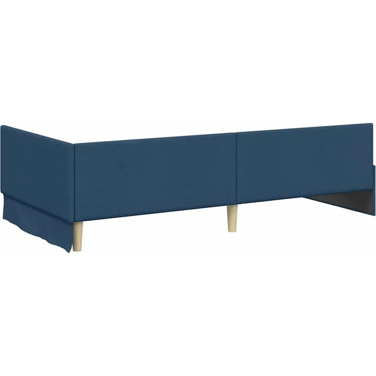 vidaXL Eckbettgestell mit Matratze 2 stk. Blau 80 x 200 cm Stoff 3393588 – Bild 9