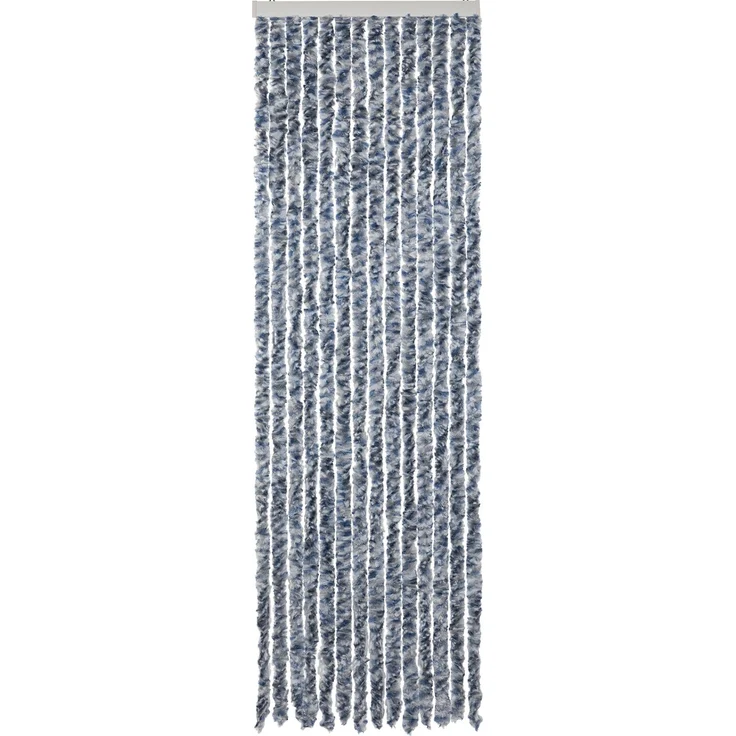 Moritz Flauschvorhang aus Chenille 56 x 185 cm blau grau meliert Türvorhang als Fliegenschutz Insektenschutz für Camping Wohnwagen – Bild 4