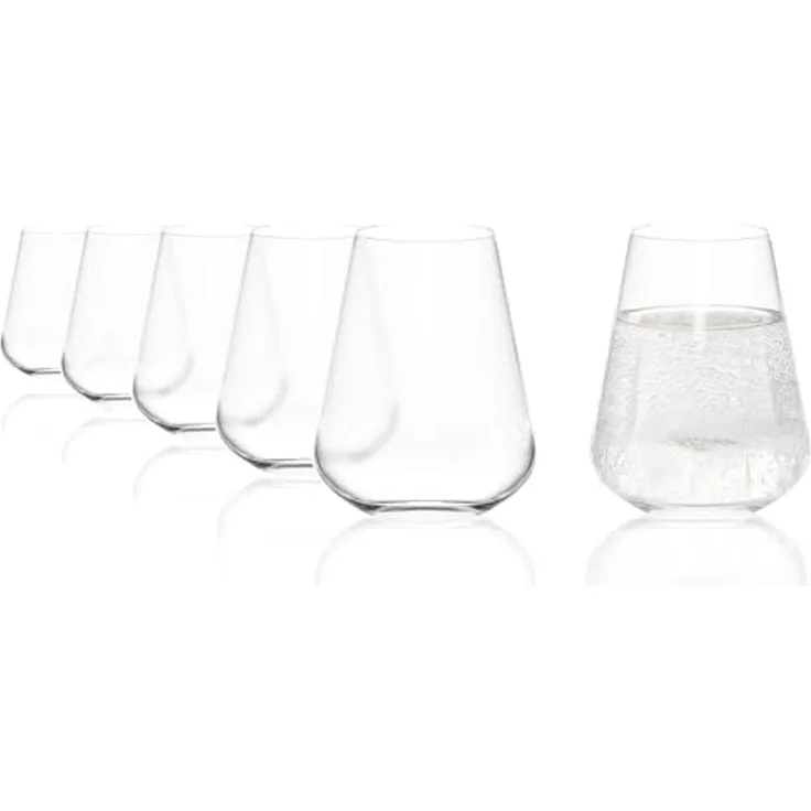 Stölzle Lausitz Q1 Wasserbecher mundgeblasen 6er Set - A