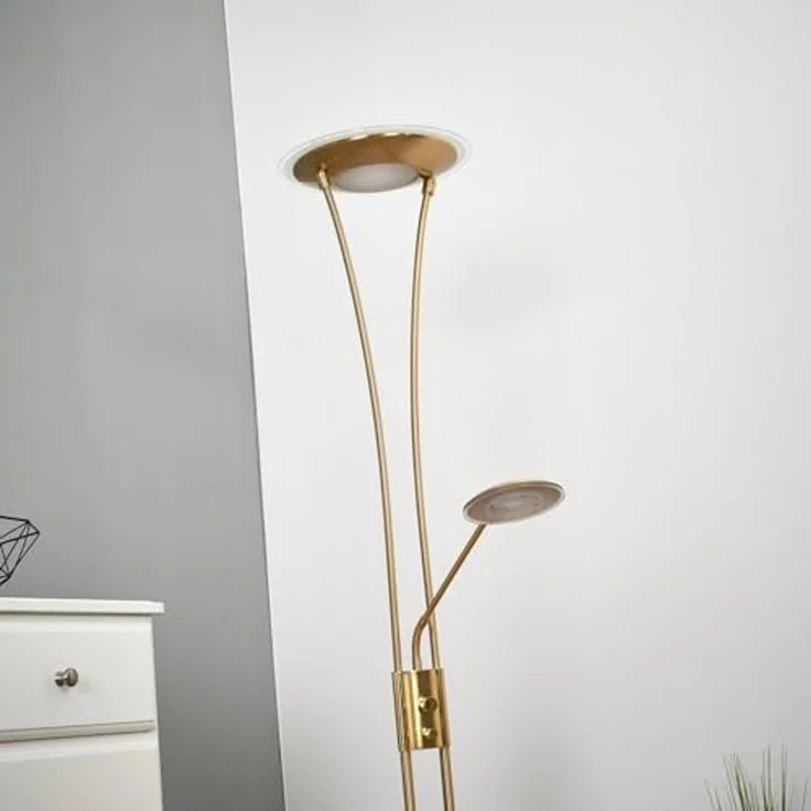 Lindby Stehlampe Eda, Enthalten, 1 x 20 W LED + 1 x 5,5 W LED, warmweiß – Bild 7