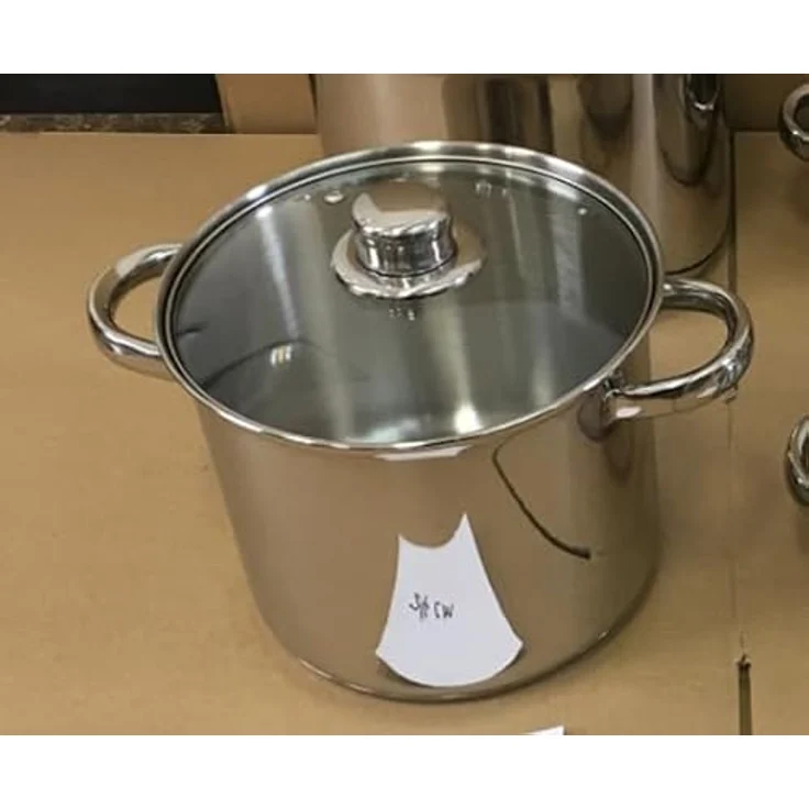 COOK CONCEPT Kochtopf aus Metall mit Glasdeckel 7 L Alle Herdarten Silber | Metall, Glasdeckel, 7 L Fassungsvermögen, geeignet für alle Herdarten inklusive Induktion, ofenfest, für Suppen und Eintöpfe – Bild 8