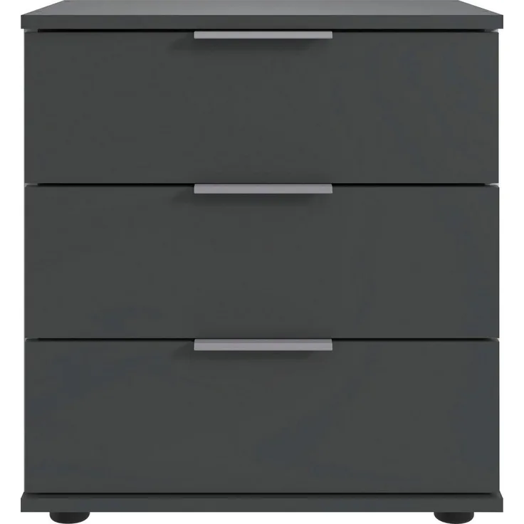 Nachtkommode Easy Plus Nachtschrank graphit 3 Schubkästen